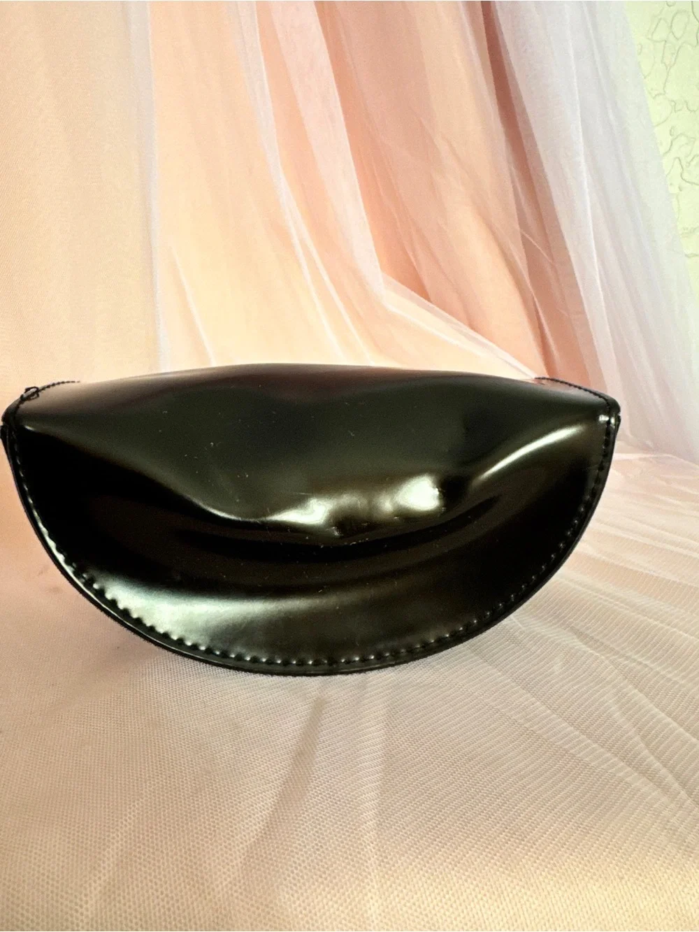 👛Marc by Marc Jacobs Black Leather Portable Hard Case for Glasses/Sunglasses